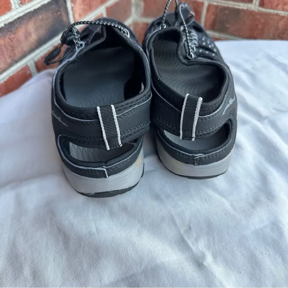 Men's Eddie Bauer Eastport Sandals, BLK 9 M, Bungee Lace Breathable Water Shoes